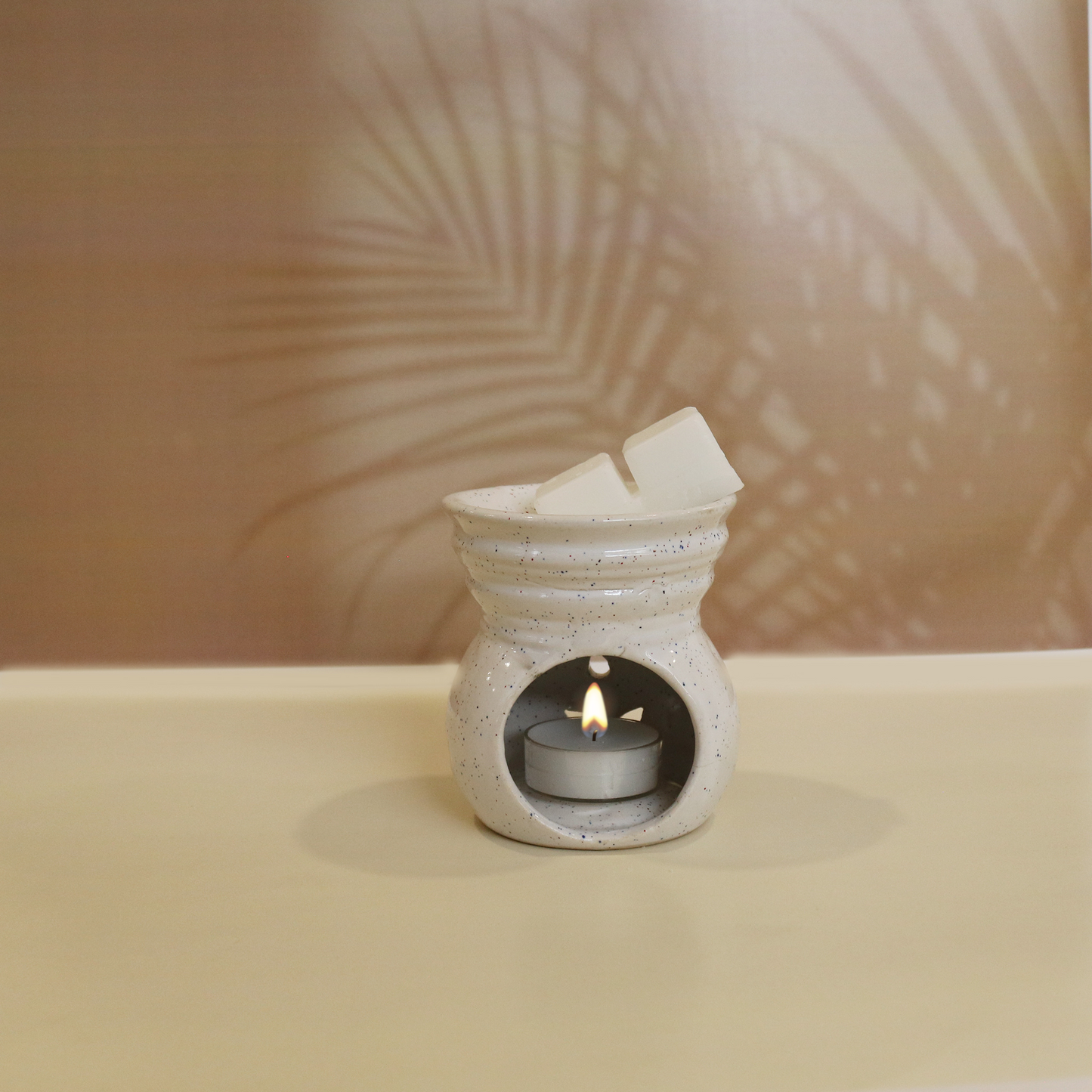 Ceramic Oil Burner Set- Ivory