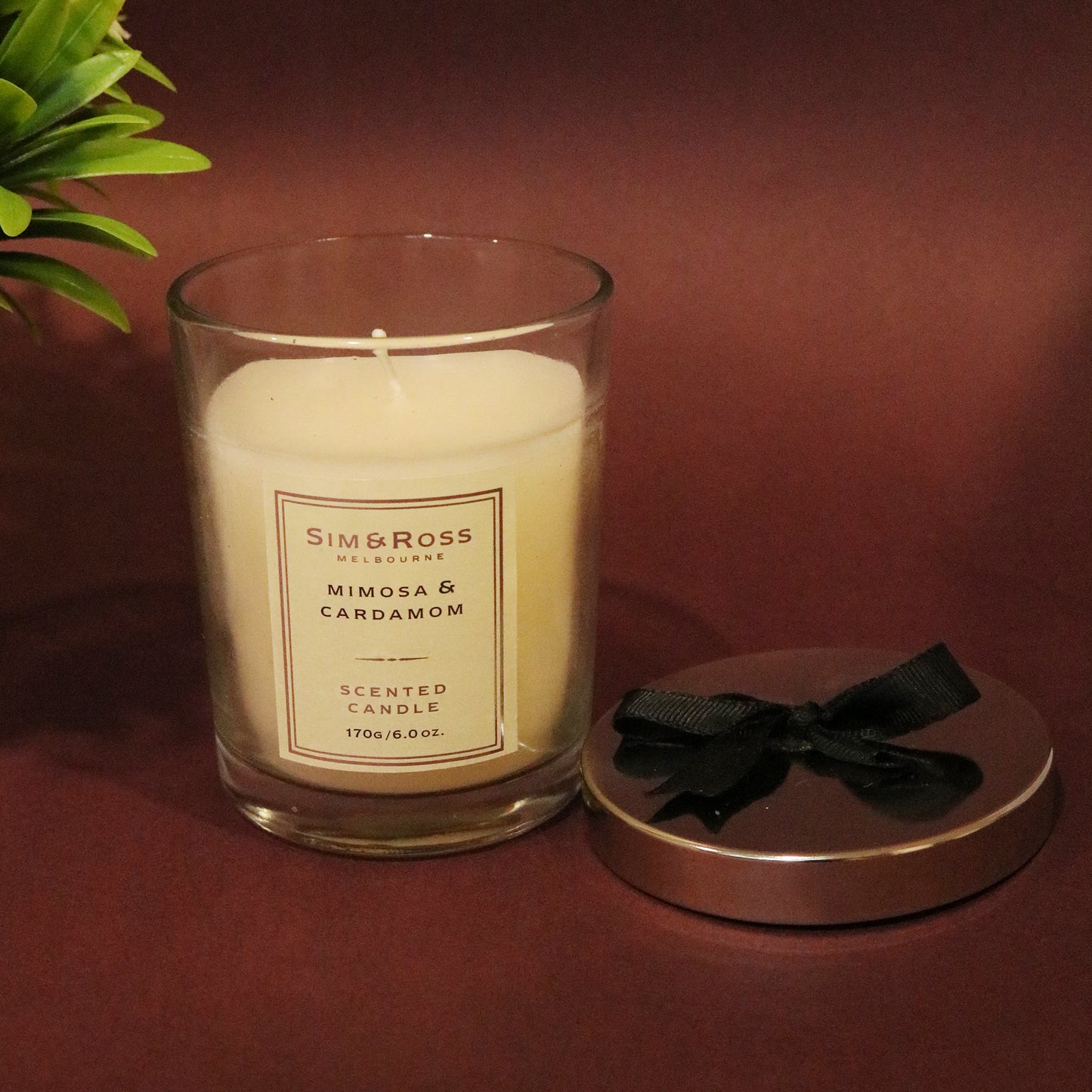 Scented Glass Candle (170g)- Mimosa & Cardamom