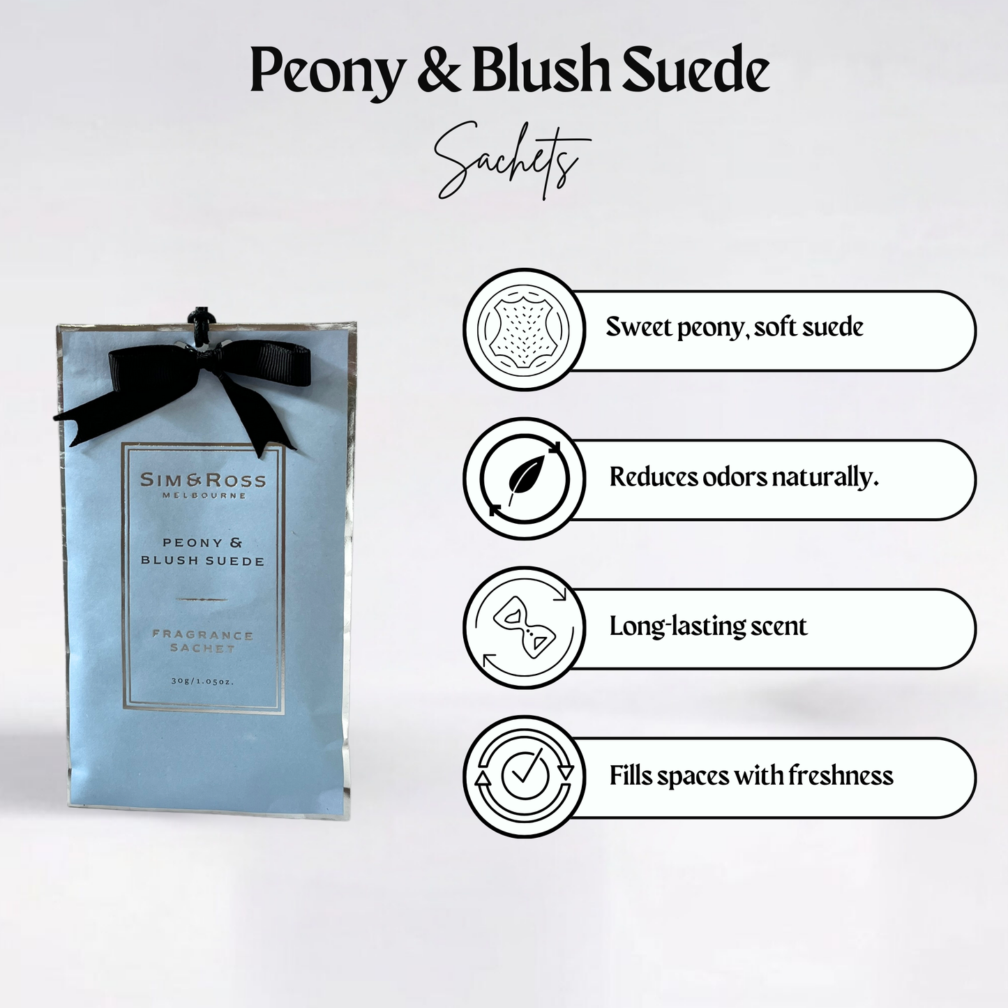Sachets-Peony & Blush Suede (Pack of 6)