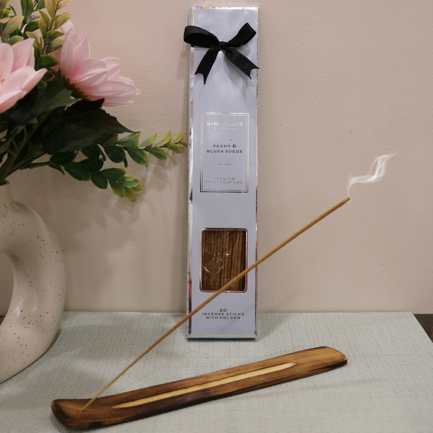 Incense Sticks with Holder- Peony & Blush Suede (Pack of 2)