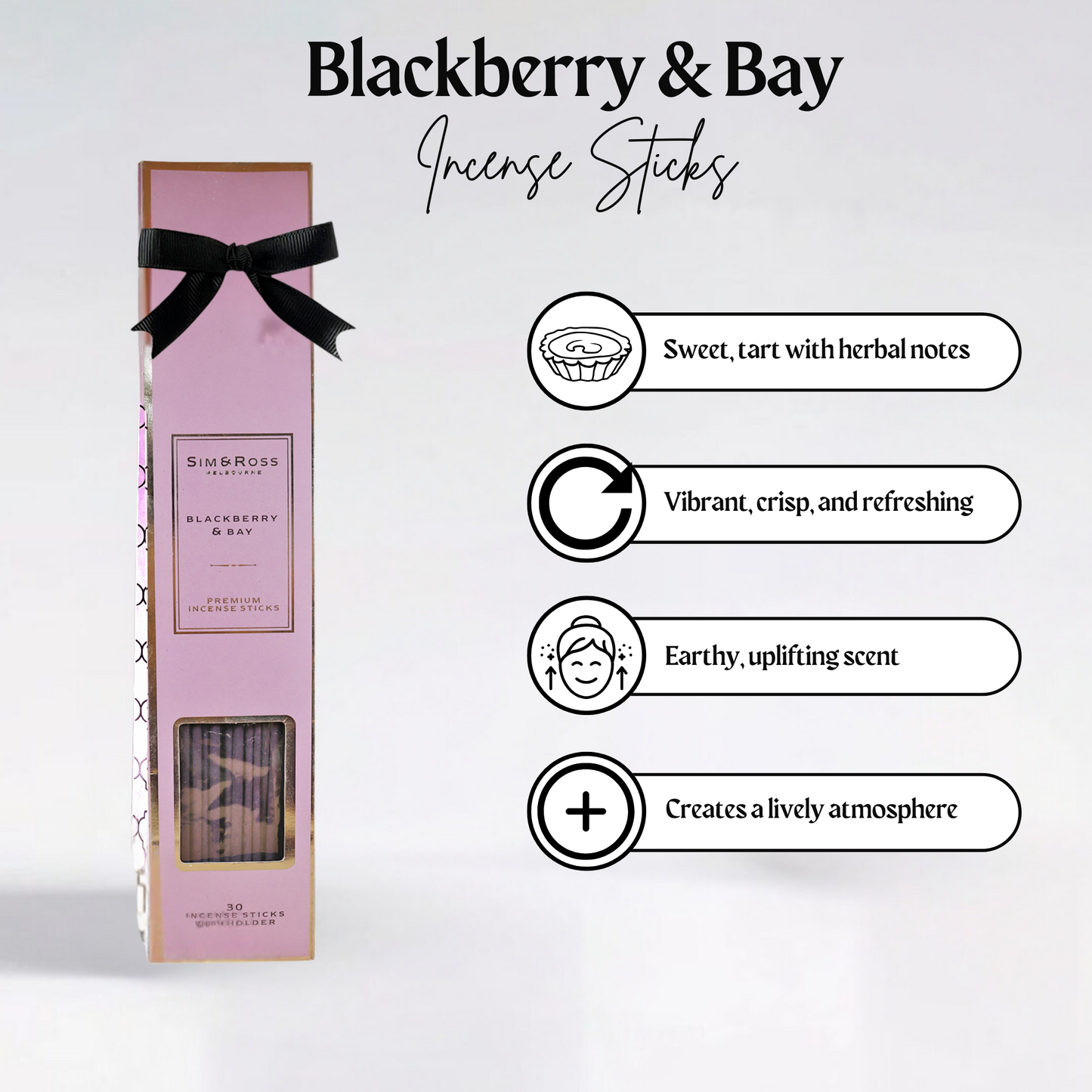 Incense Sticks with Holder- BlackBerry & Bay (Pack of 2)