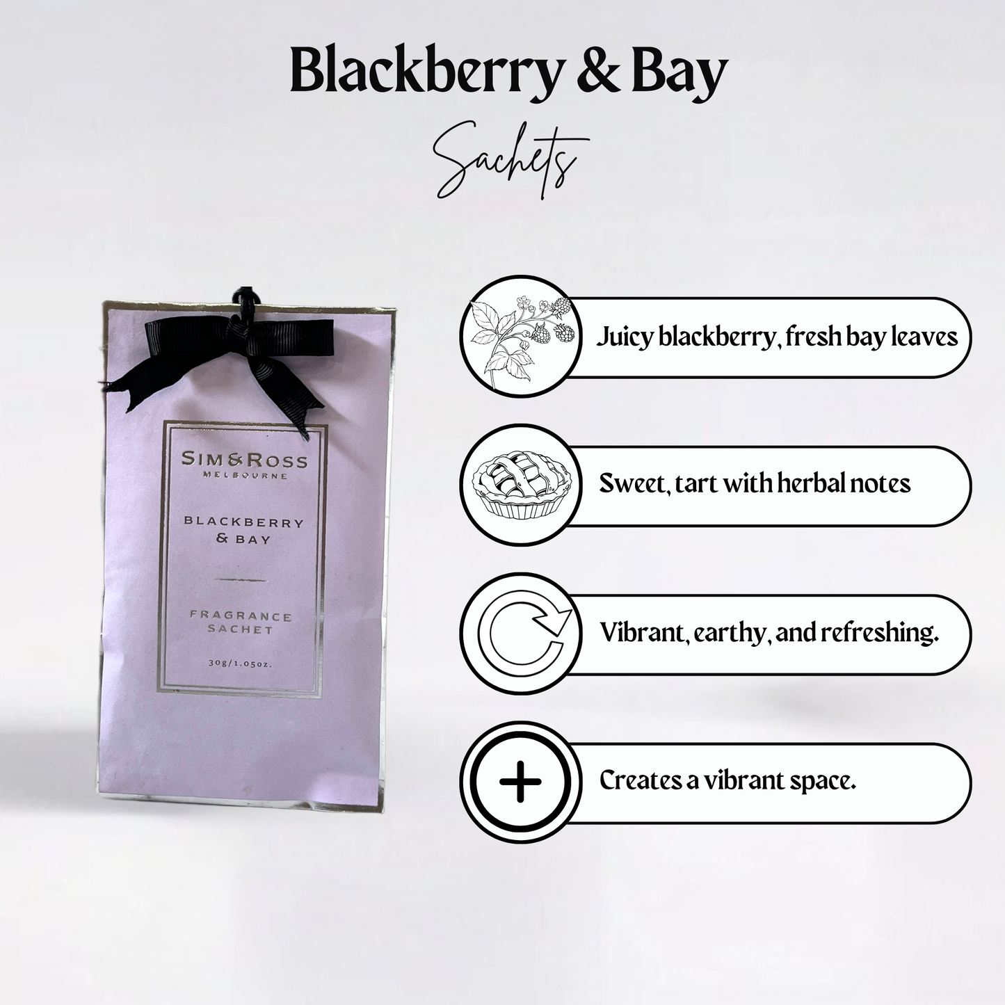 Sachets- BlackBerry & Bay (Pack of 6)