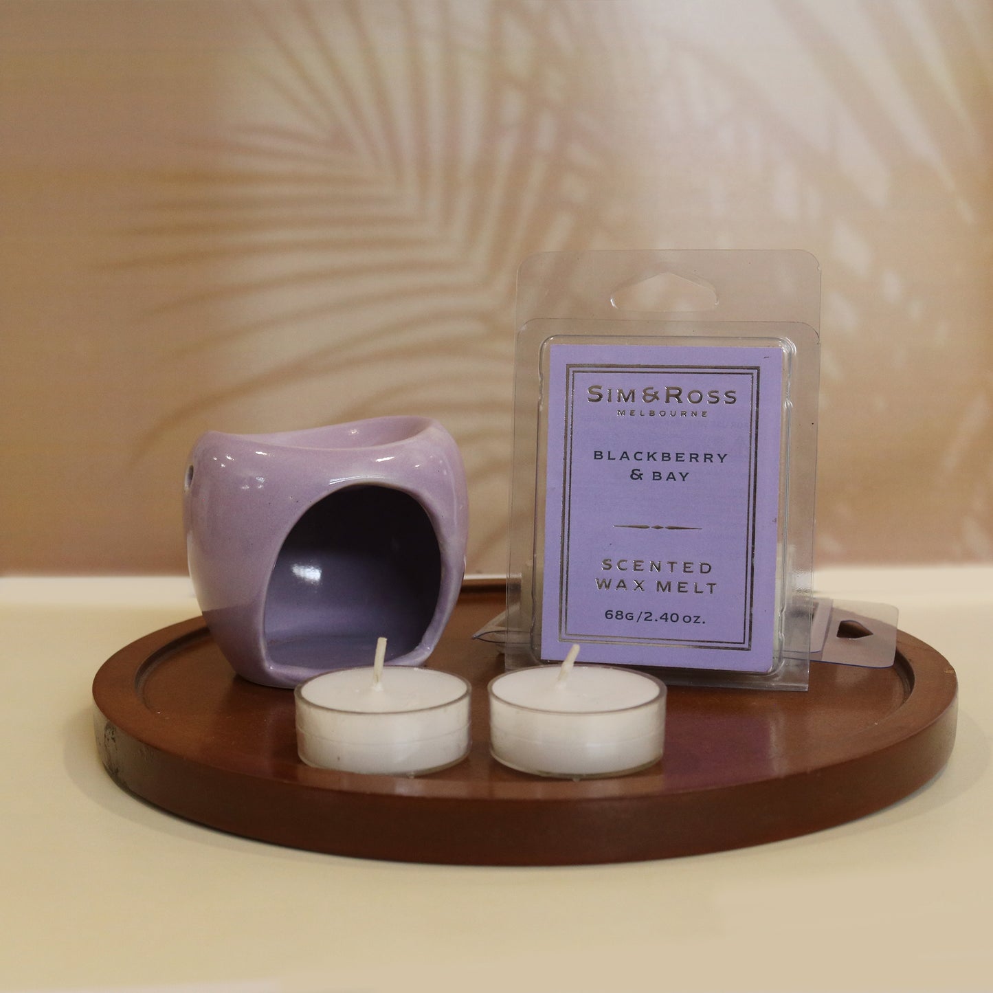 Ceramic Oil Burner Set- Soft Lilac