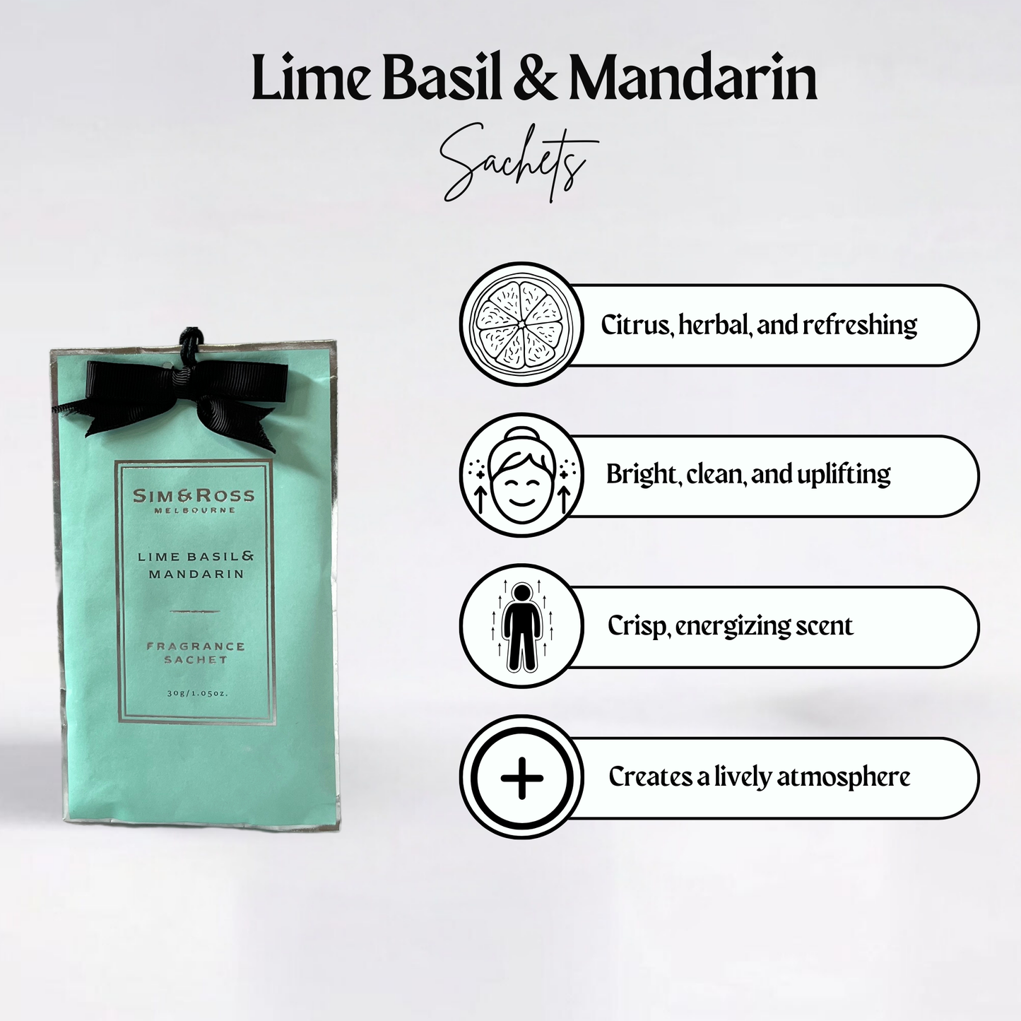 Sachets-Lime Basil & Mandarin (Pack of 6)
