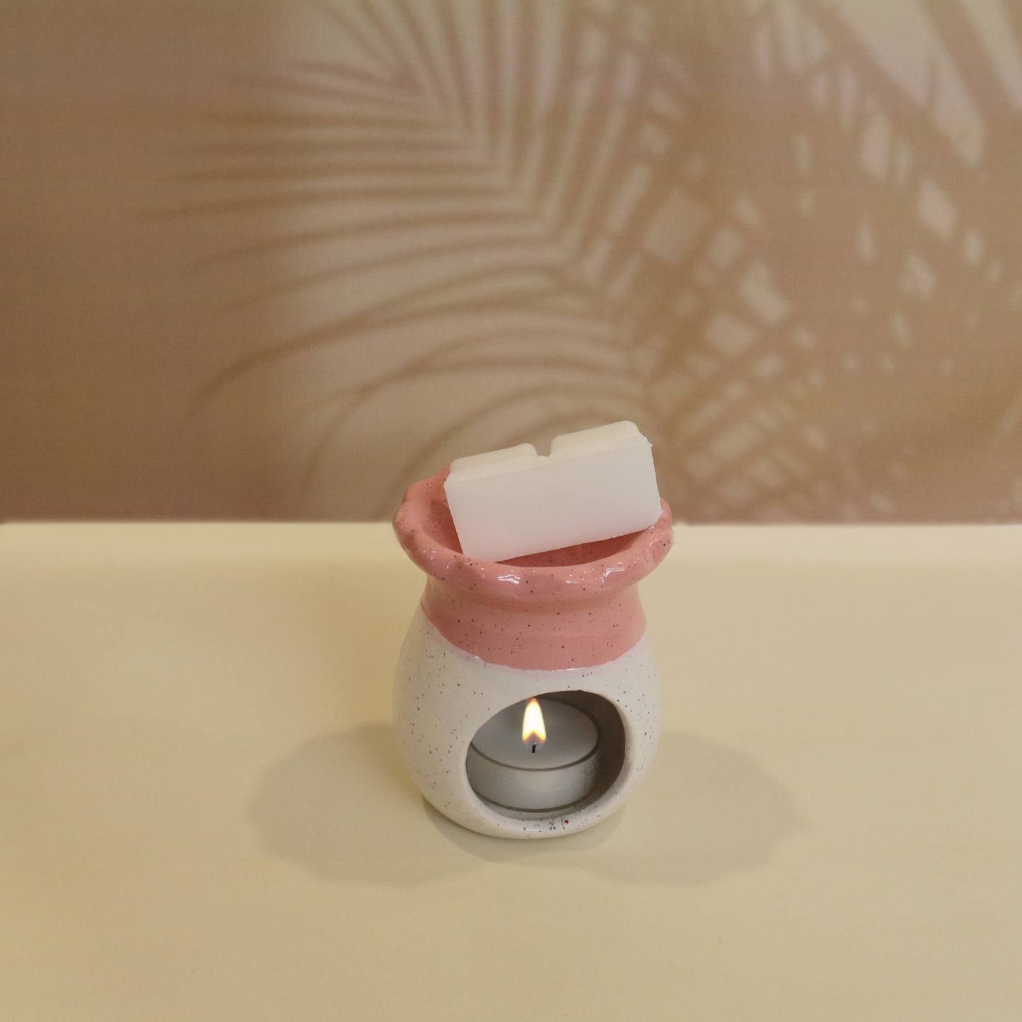 Ceramic Oil Burner Set- Ivory Rose