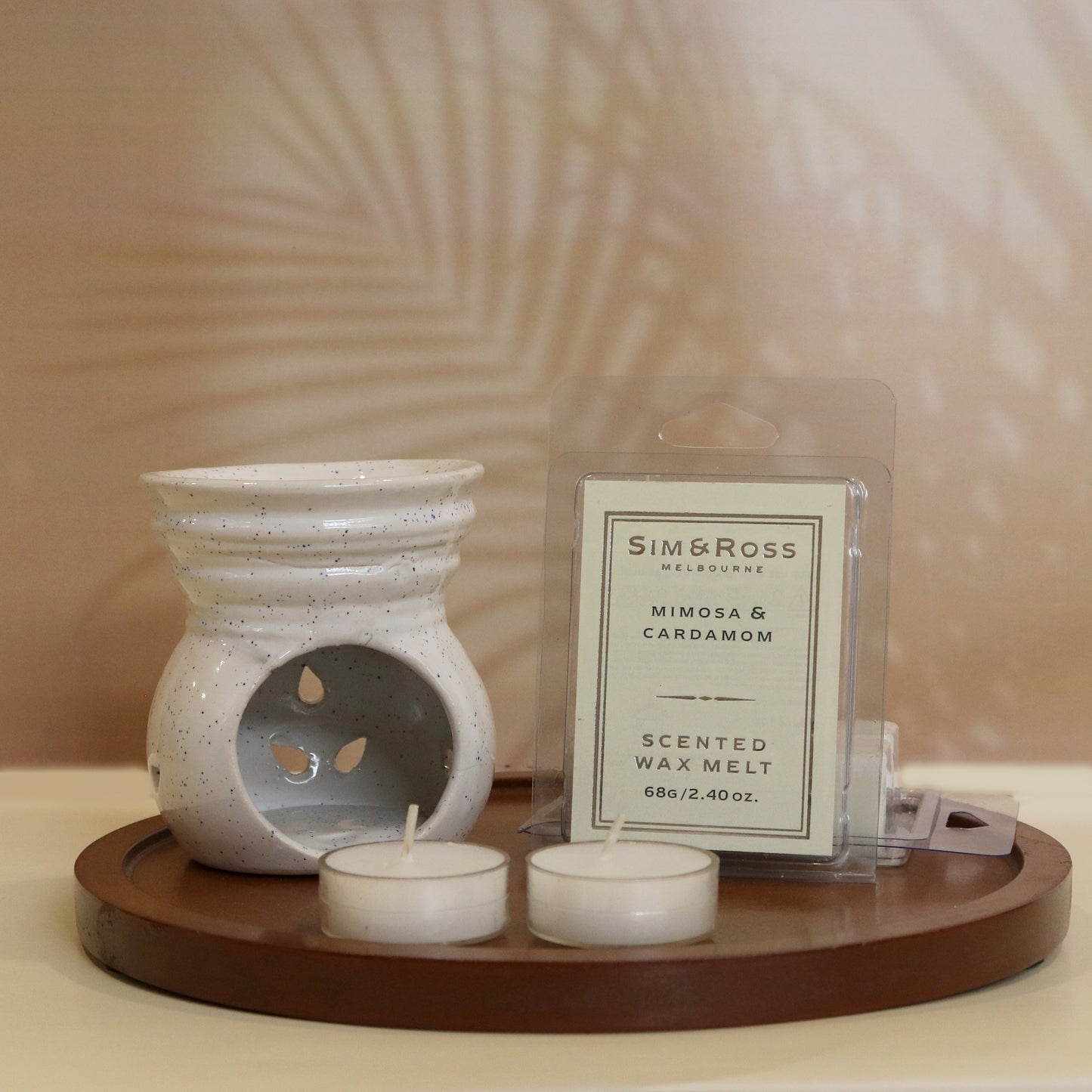 Ceramic Oil Burner Set- Ivory