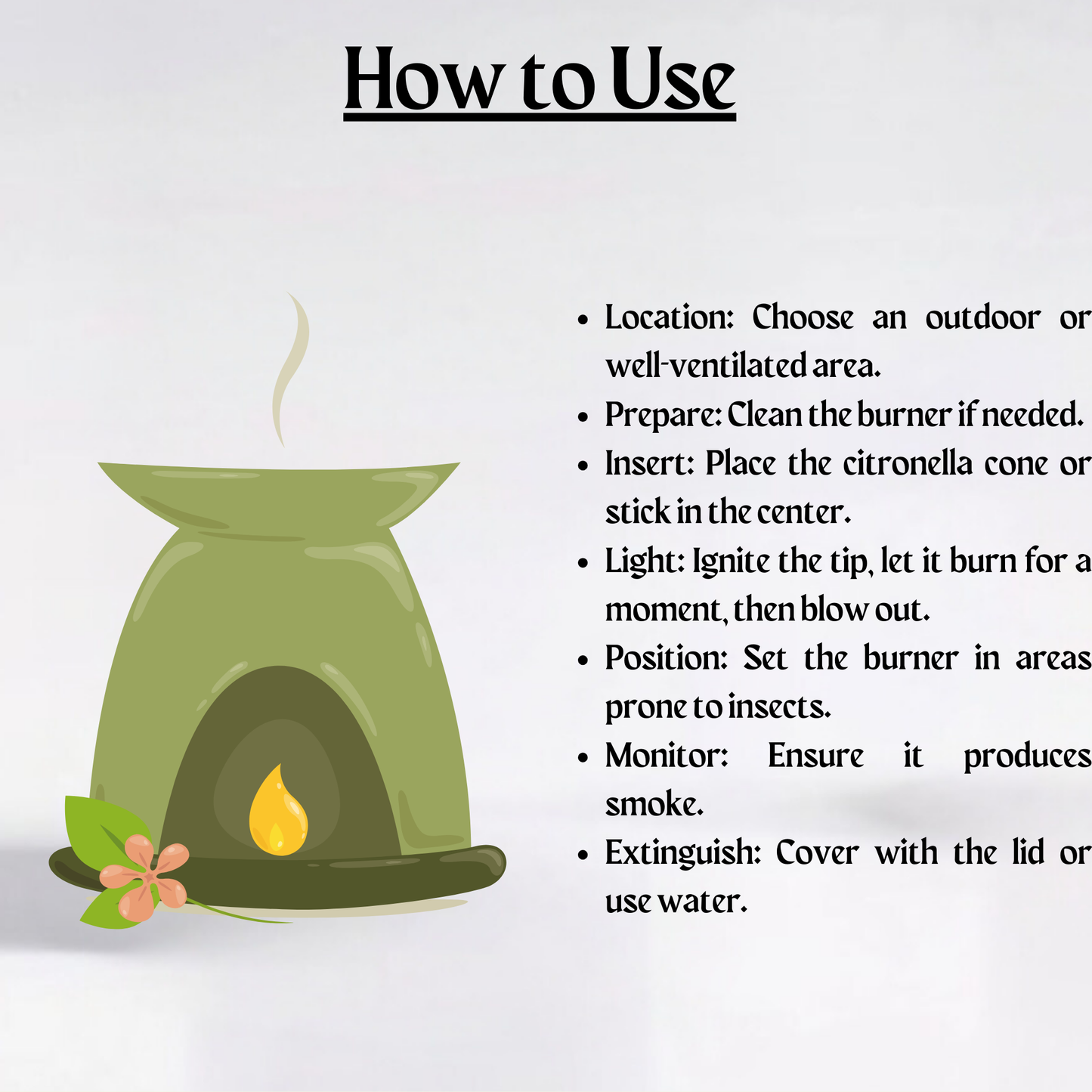 Ceramic Oil Burner Set- Citronella