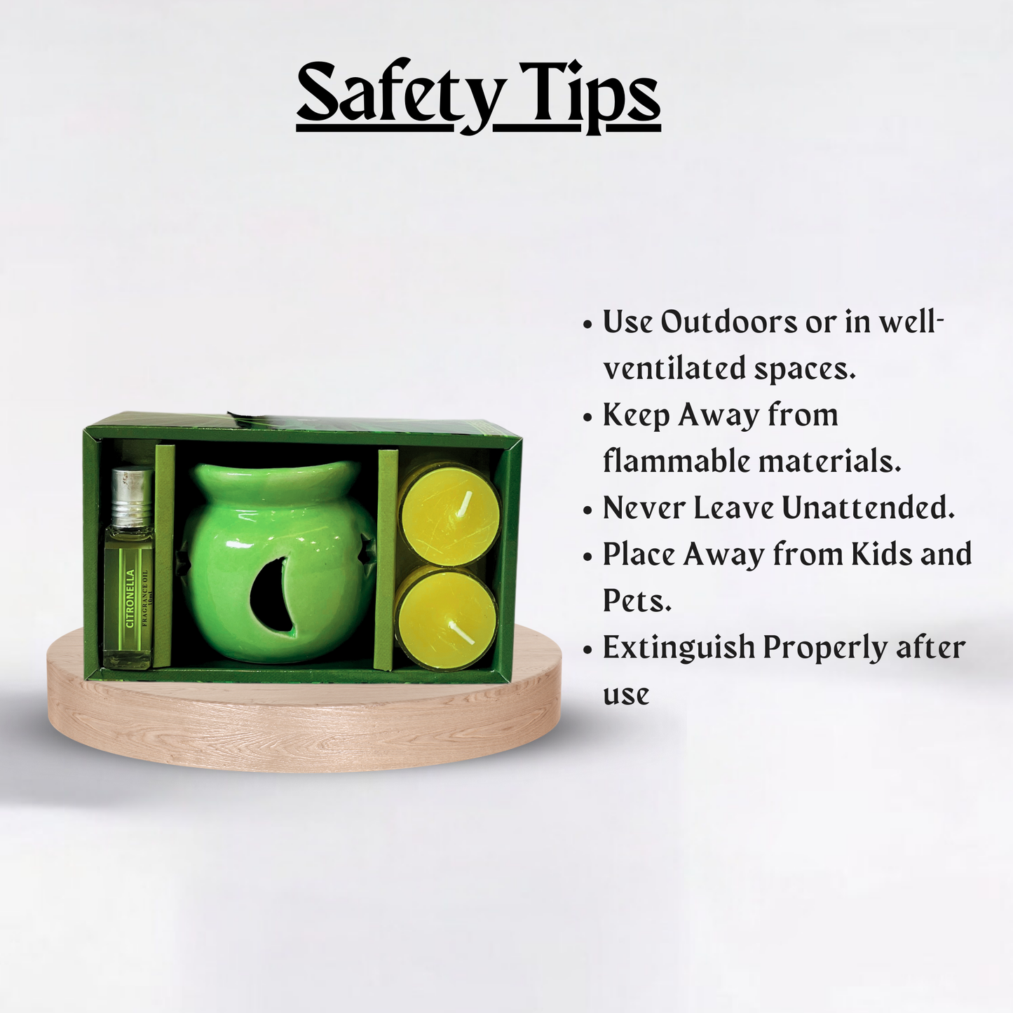 Ceramic Oil Burner Set- Citronella