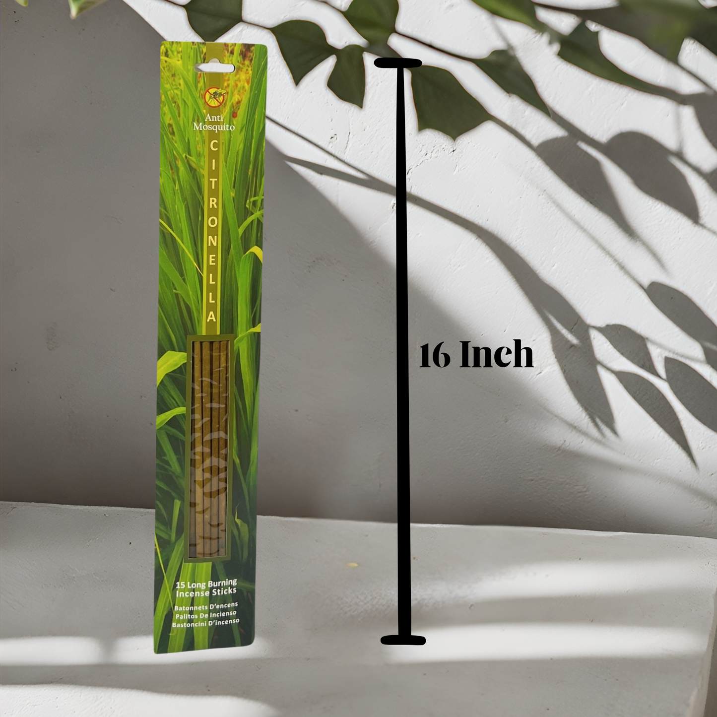 Citronella Anti-Mosquito Incense Sticks (16-Inch Long Sticks)