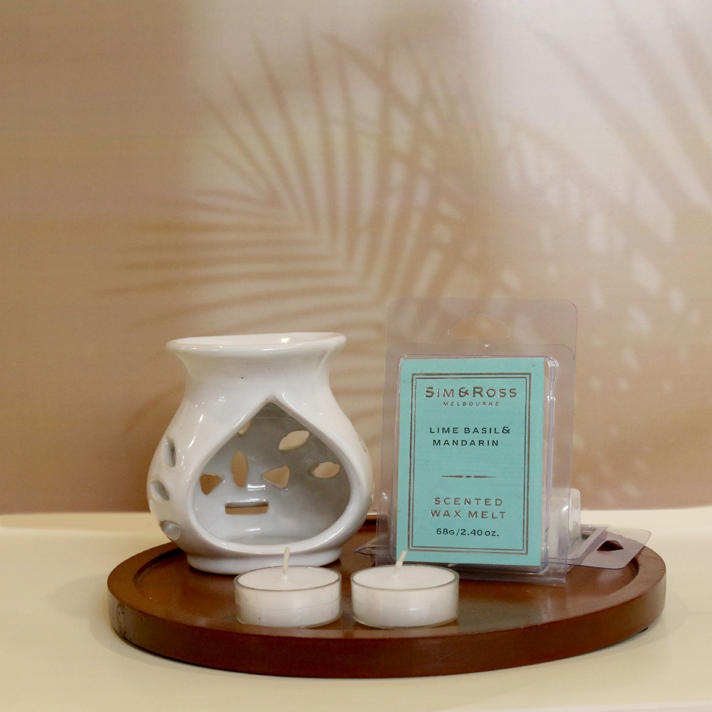 Ceramic Oil Burner Set- Senteur Blanc