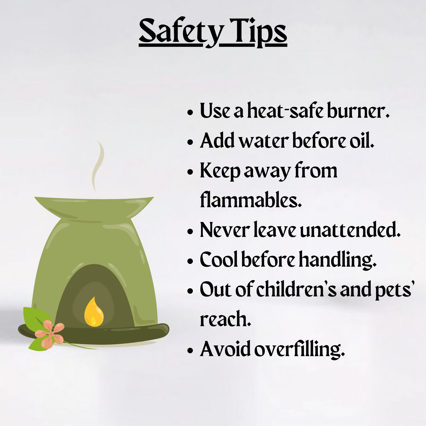 Ceramic Oil Burner Set- Sunset Orange