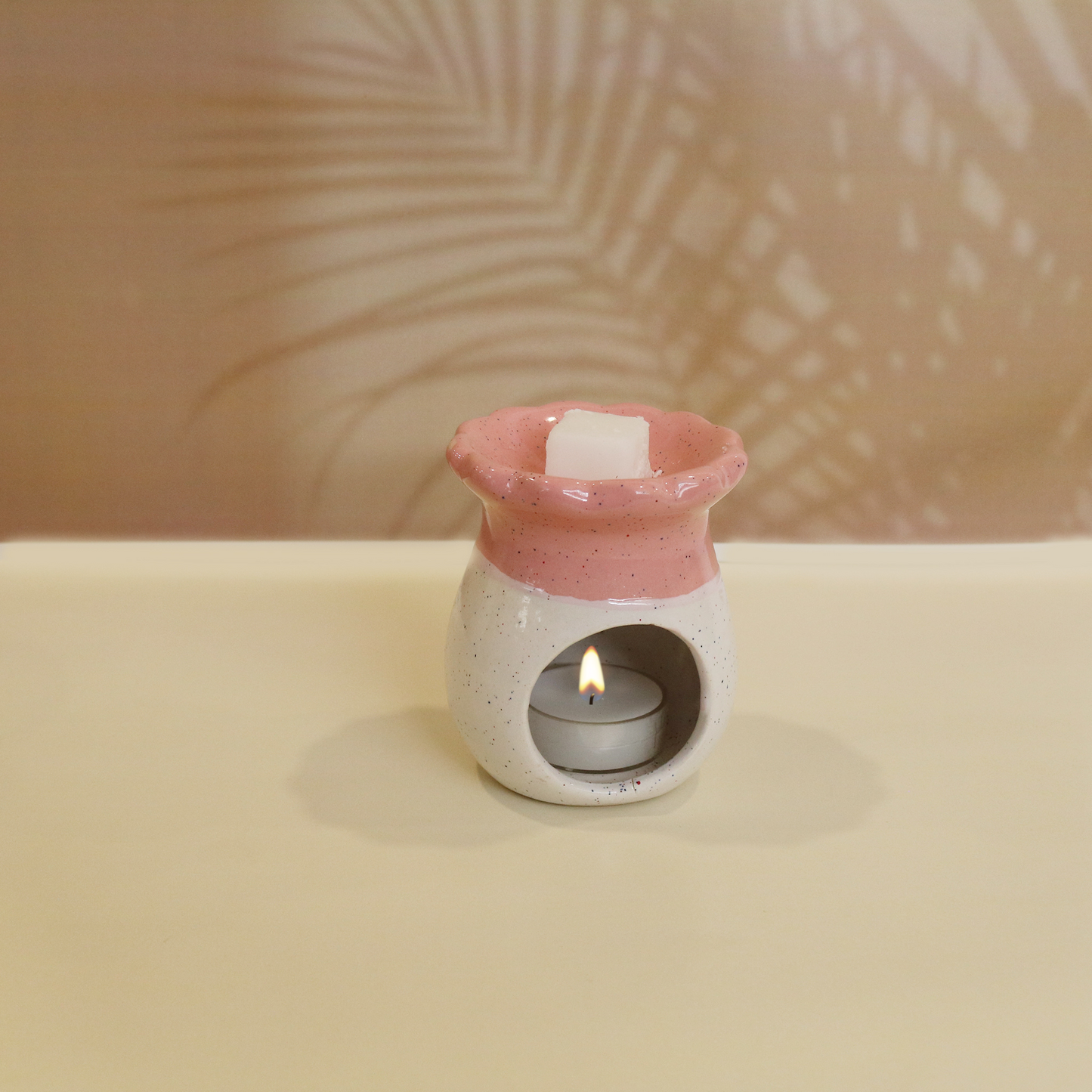 Ceramic Oil Burner Set- Ivory Rose