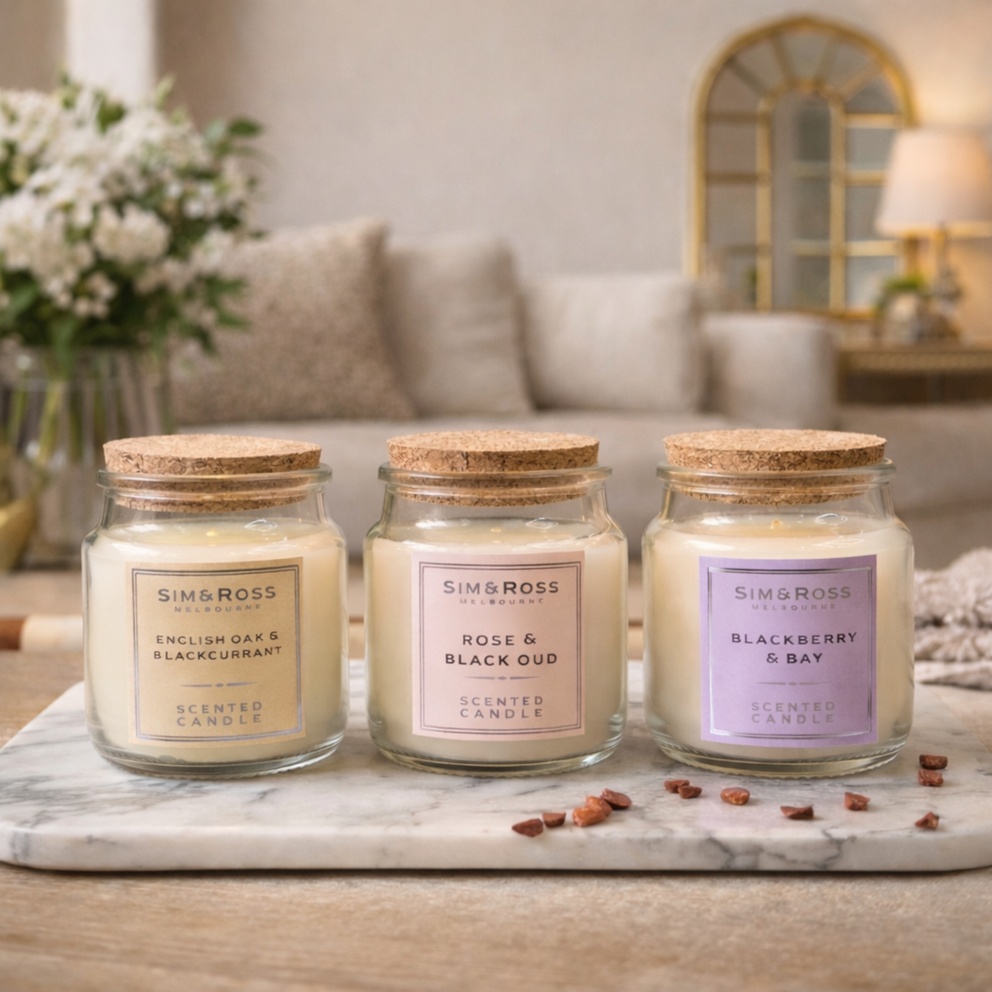 Luxury Scented Candles (Set of 3)