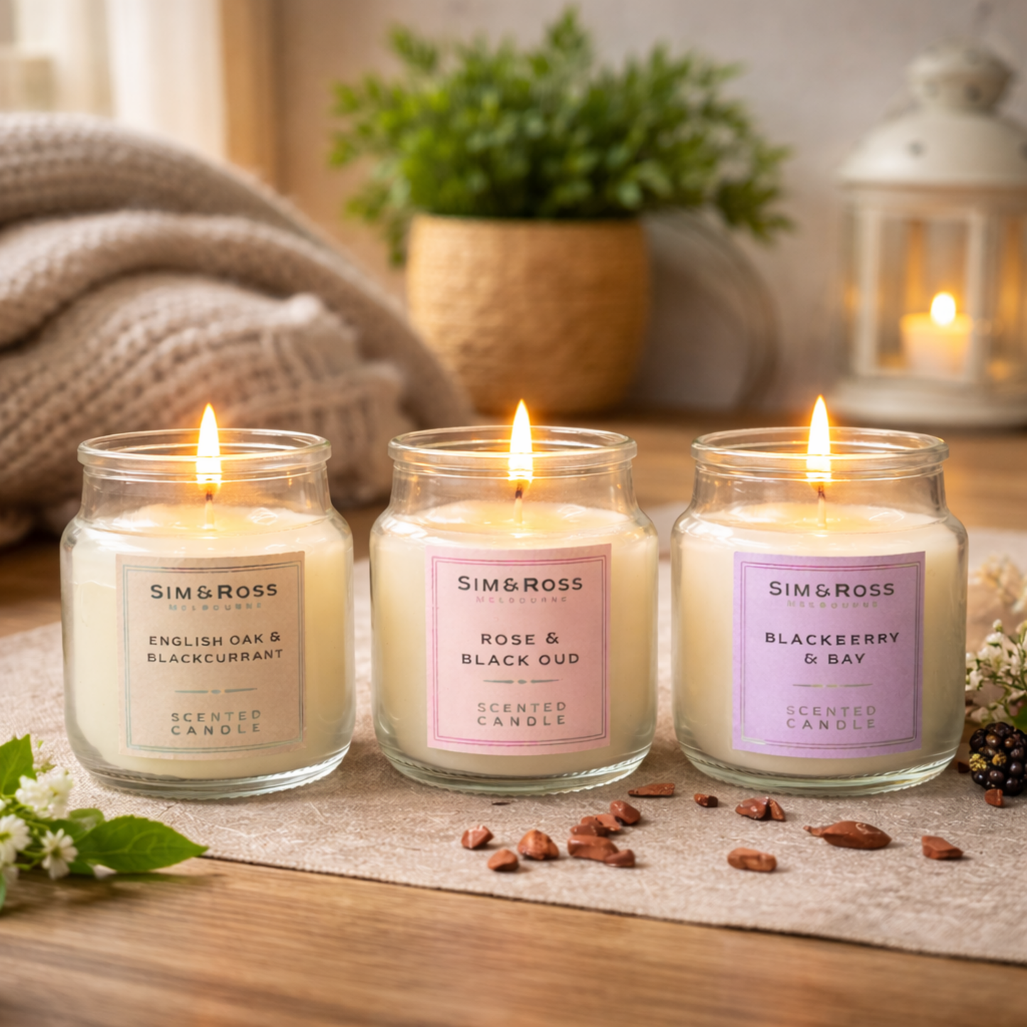 Luxury Scented Candles (Set of 3)