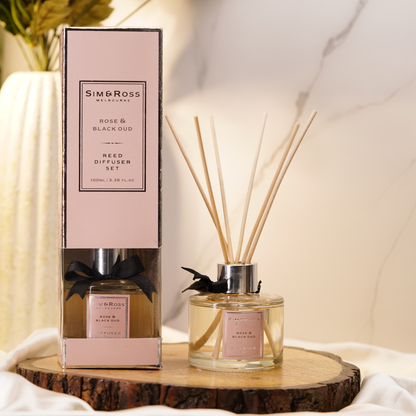 Reed Diffuser Set 100ml- Rose & Black Oud