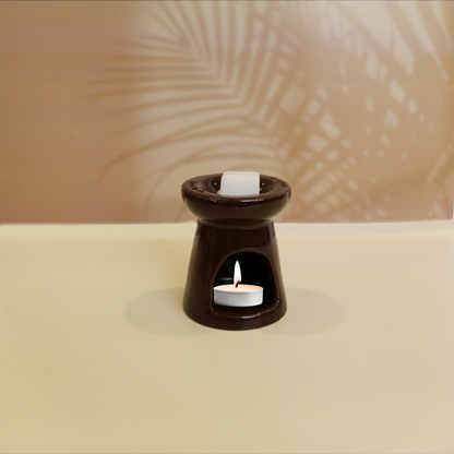 Ceramic Oil Burner Set- Rich Mocha
