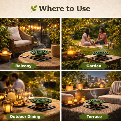 Citronella Incense Coil – DEET-Free (10 Pack)