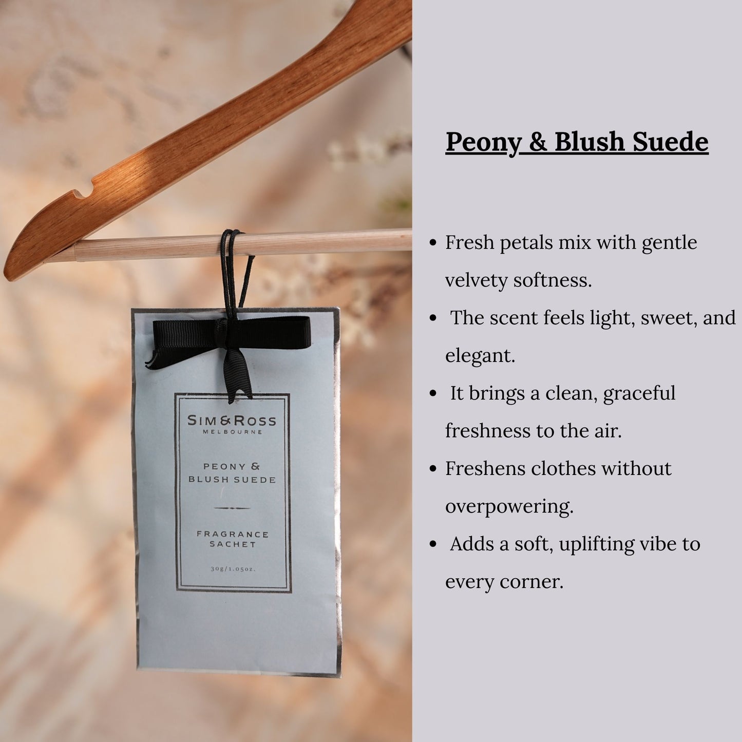 Sachets-Peony & Blush Suede (Pack of 6)