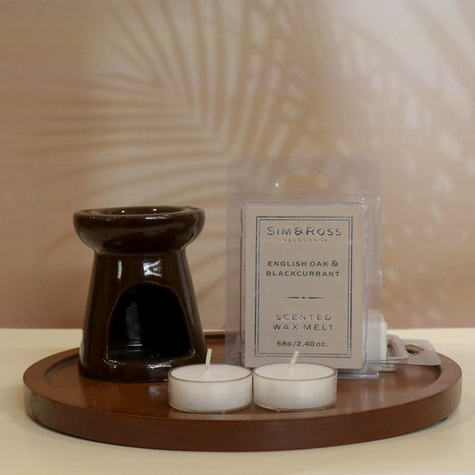 Ceramic Oil Burner Set- Rich Mocha