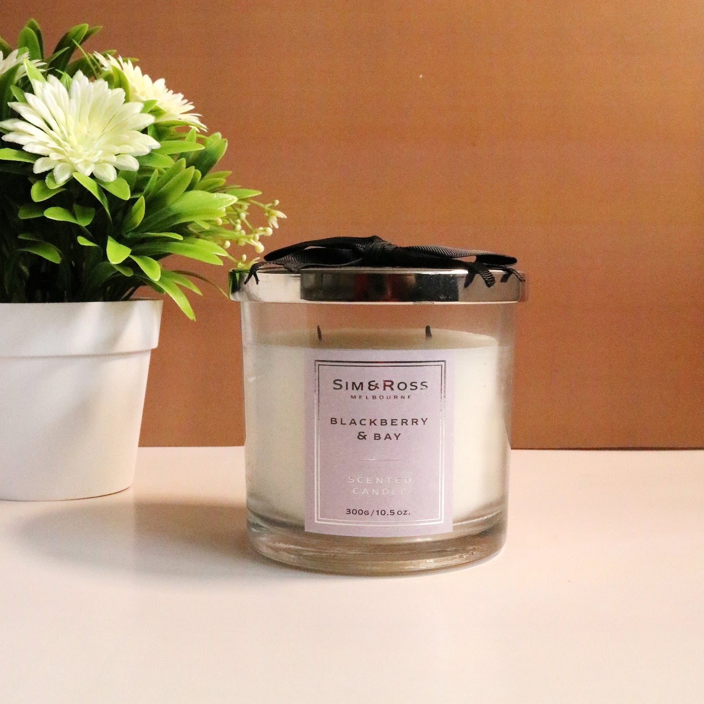 Scented Glass Candle (300g)- Blackberry & Bay