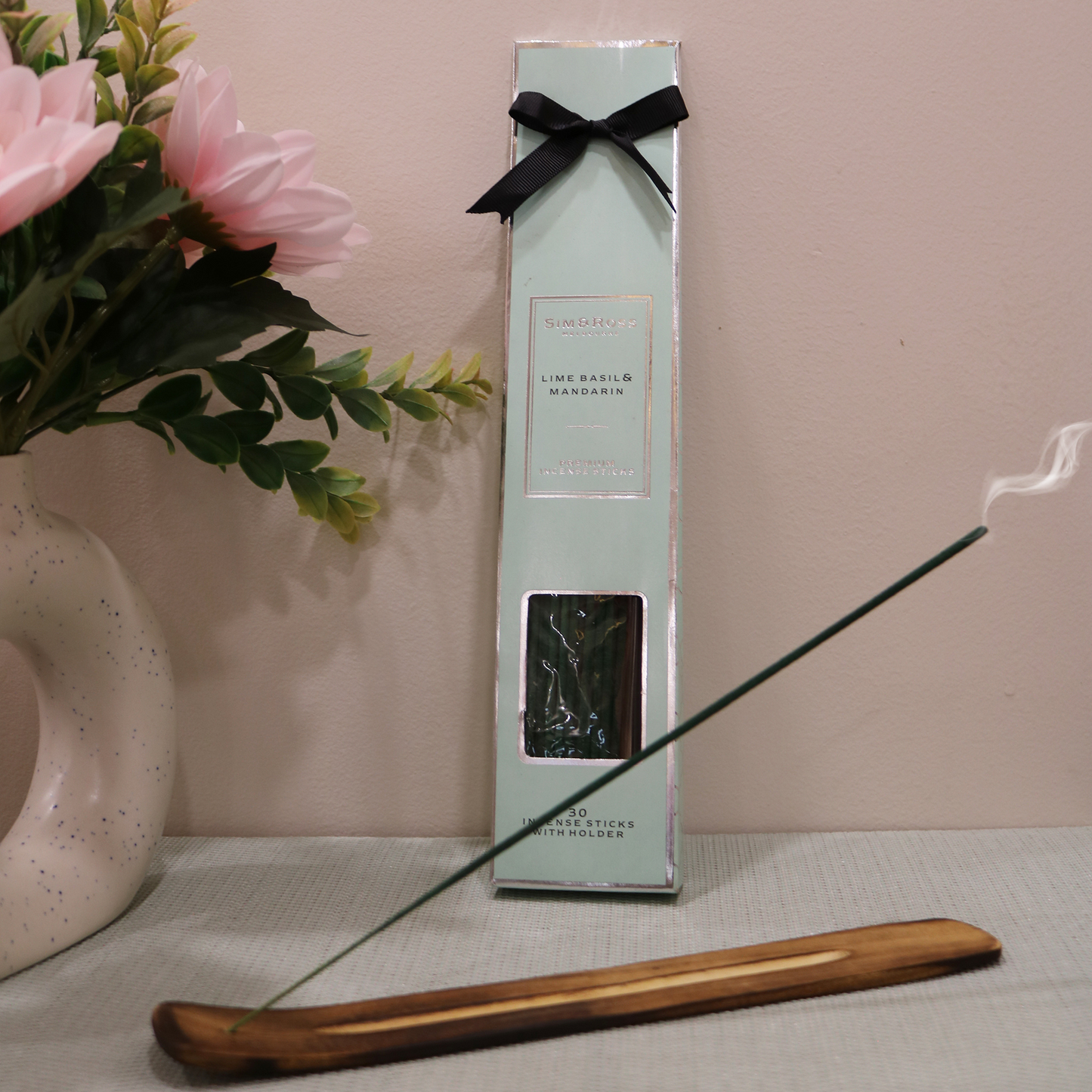 Incense Sticks with Holder- Lime Basil & Mandarin (Pack of 2)