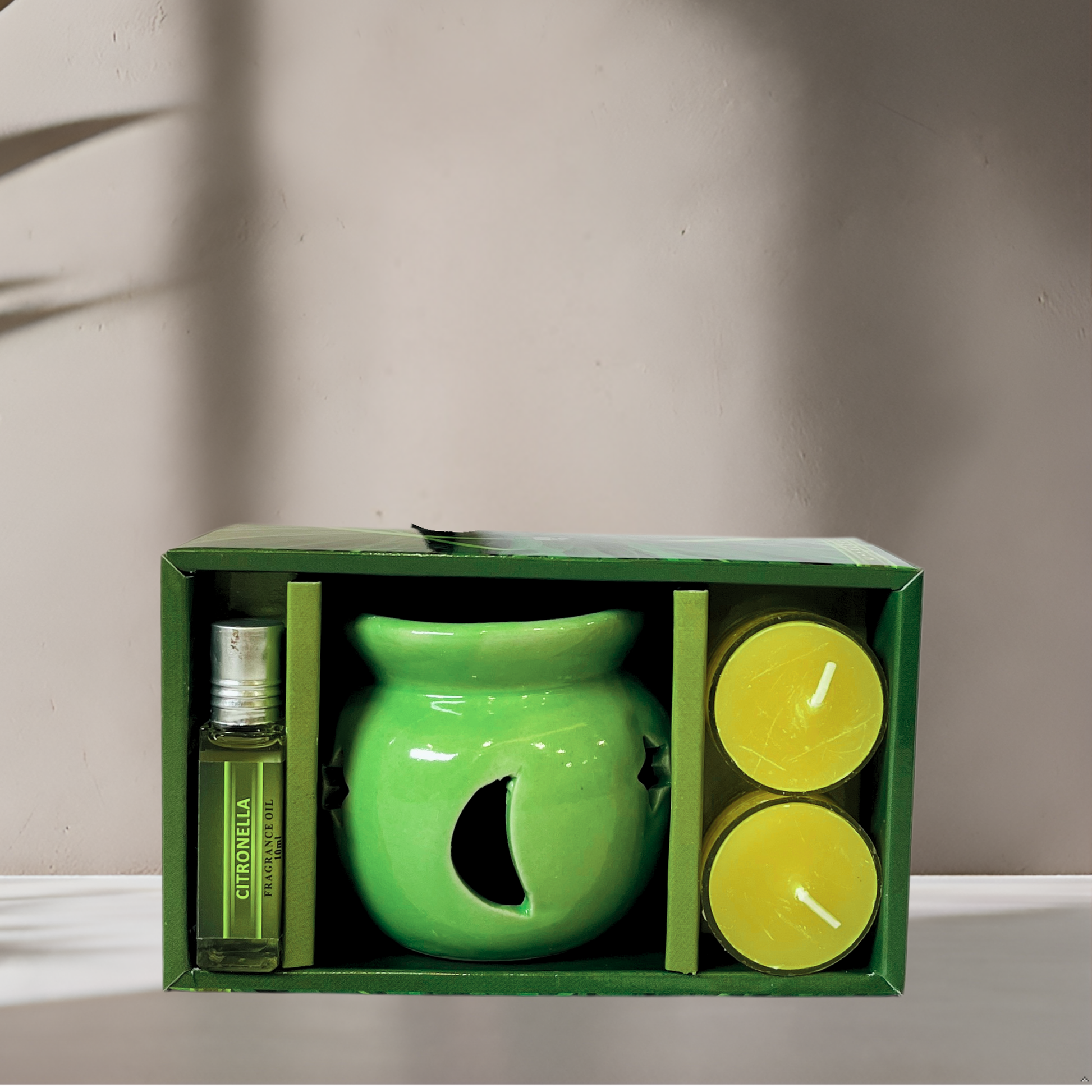 Ceramic Oil Burner Set- Citronella – Sim & Ross Ceramic Oil Burner Set- Citronella – Sim & Ross