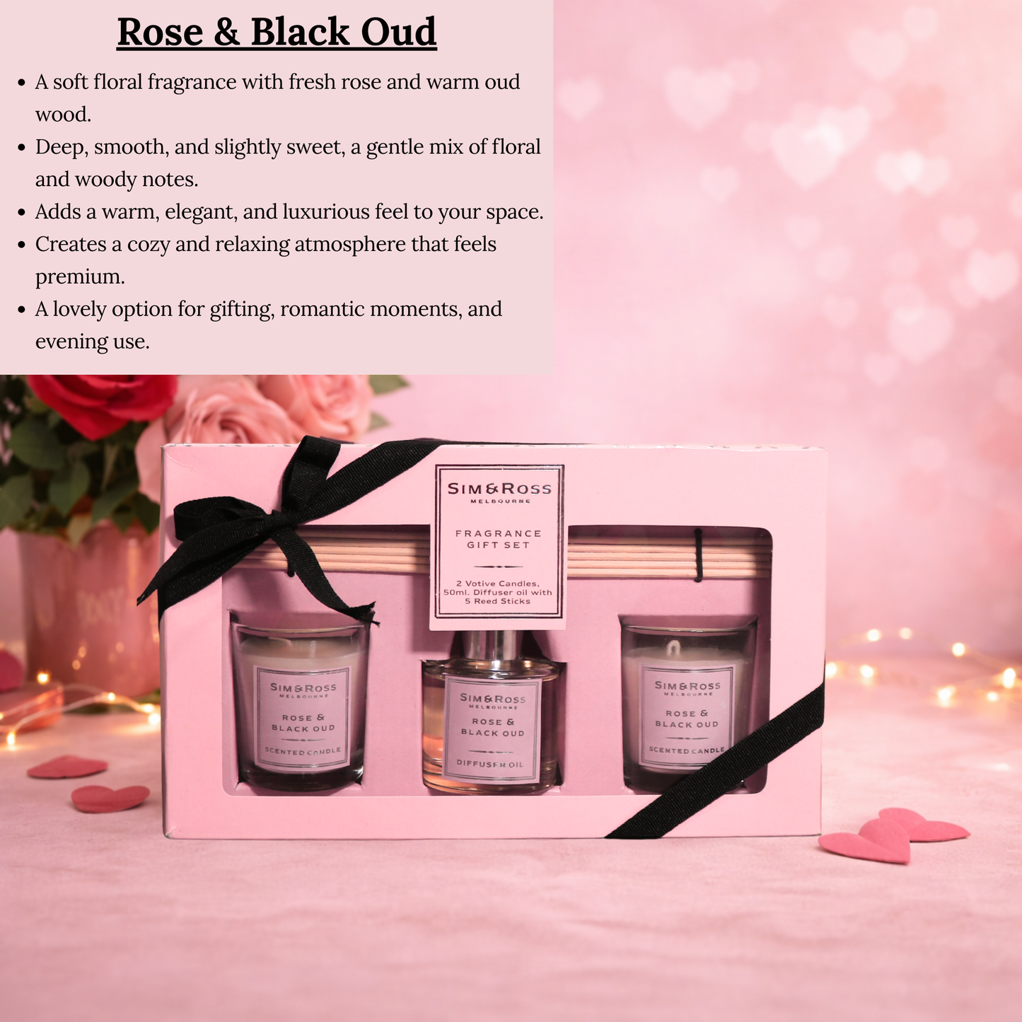 Rose & Black Oud Classic Home Fragrance Gift