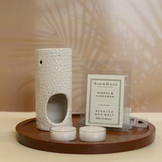 Ceramic Oil Burner Set- Beige