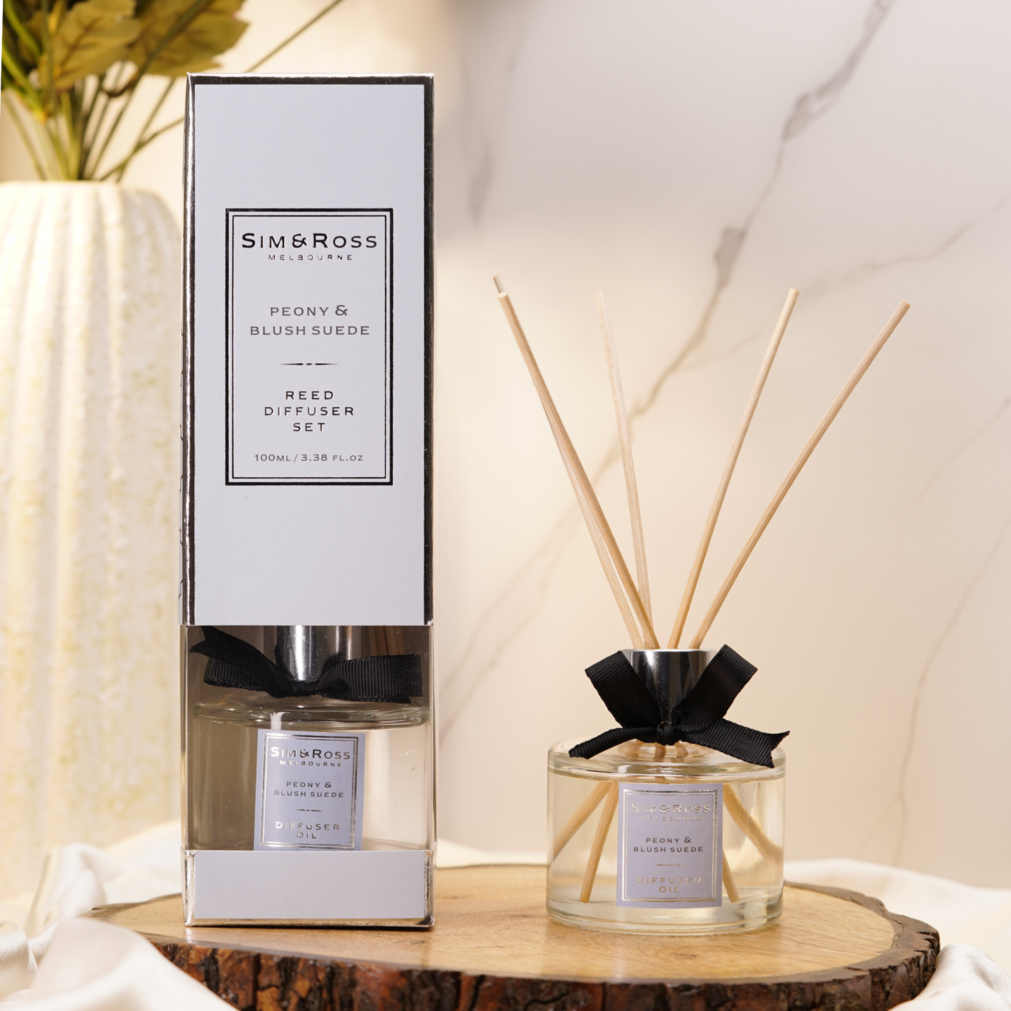 Reed Diffuser Set 100ml- Peony & Blush Suede