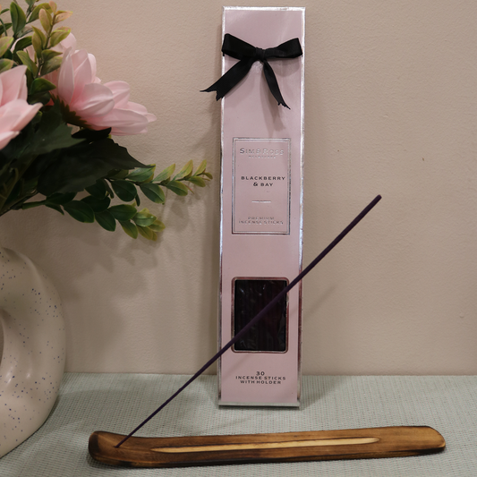 Incense Sticks with Holder- BlackBerry & Bay (Pack of 2)
