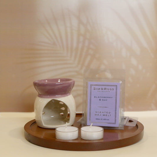 Ceramic Oil Burner Set- Lavender Bliss