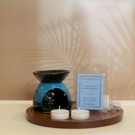 Ceramic Oil Burner Set- Sapphire Midnight