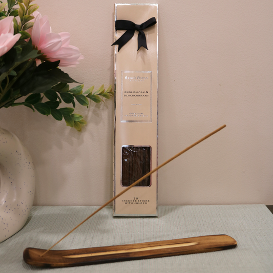 Incense Sticks with Holder- English Oak & Blackcurrant (Pack of 2)